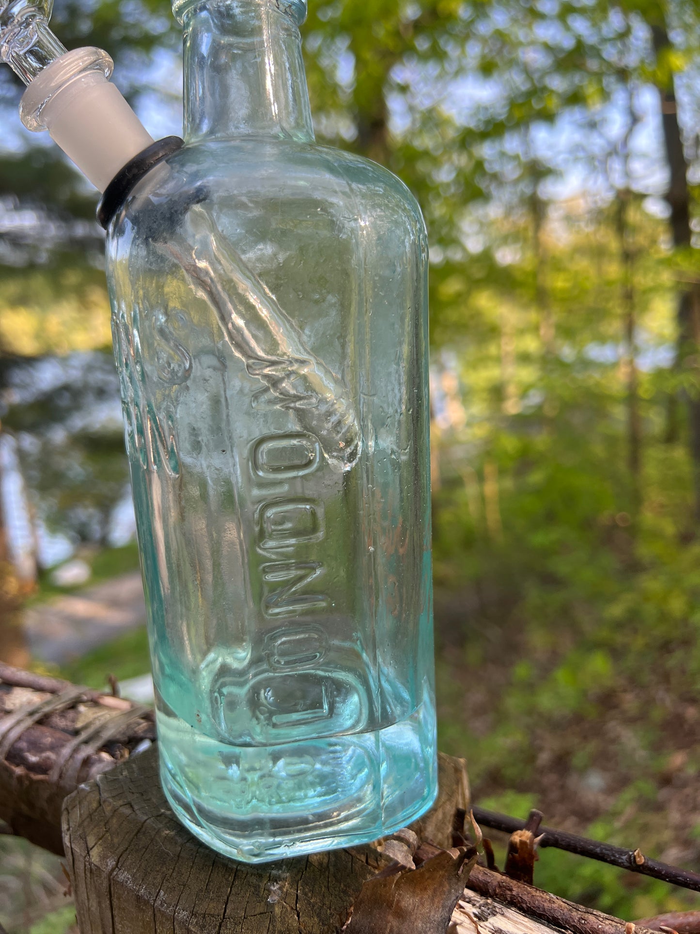 Antique Gordons Gin water Bongo