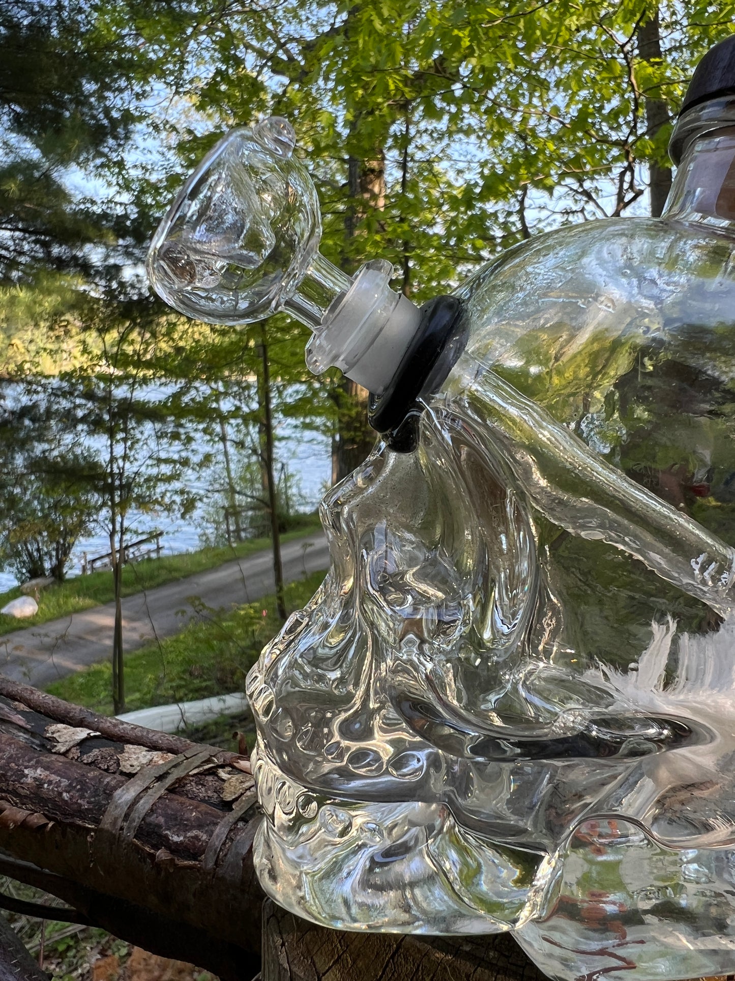 Crystal Skull Vodka Bottle Bongo!